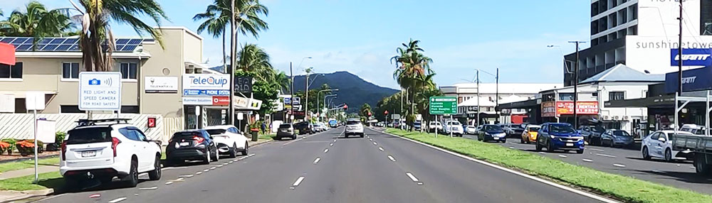 Town center of Cairns