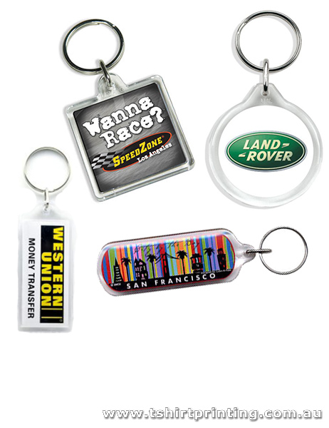 Assorted Shapes Keyrings with Paper Insert