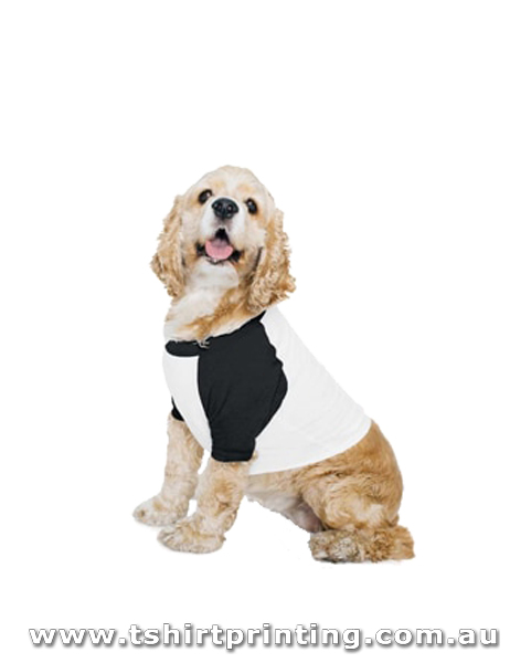 Dog Poly-Cotton double-needle Sleeve Raglan T