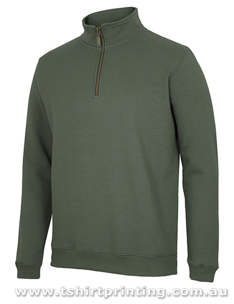 F50M Colours of Cotton Brass Half Zip Sweat