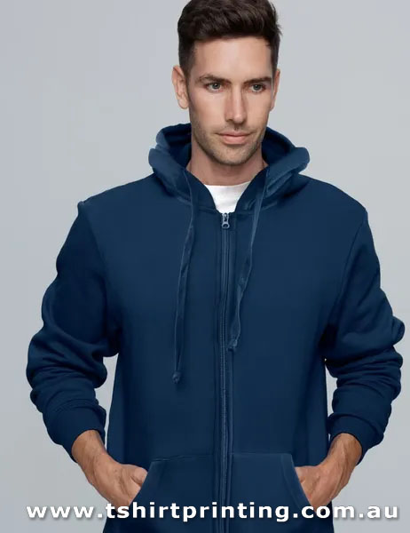 H102M Aussie Pacific Mens Queenscliff Zip Hoodie