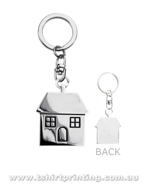 Mini House Chrome KeyRing