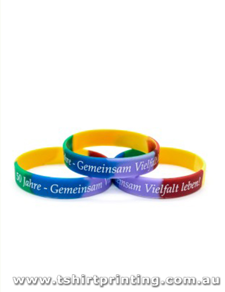 Sectional Colour Silicone Wristbands