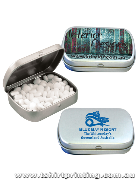 Sugar Free Breath Mints in Silver Tins