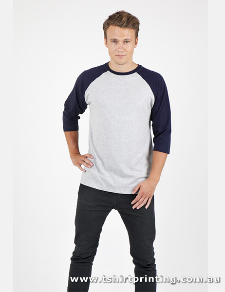 T41M Mens 3/4 Sleeve Raglan Tees