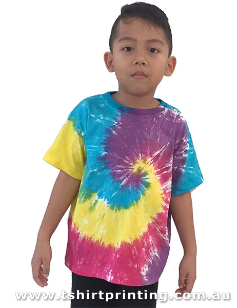 T82K Sun Drenched Kids Unisex Tie Dye TShirt