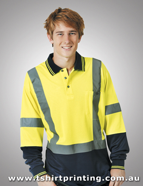 W138LP Blue Whale True Dry Hi Vis Polo, L/S,D/N Use