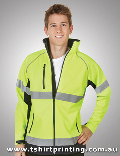 W175J Blue Whale Hi Vis Soft Shell Jackets D/N Use