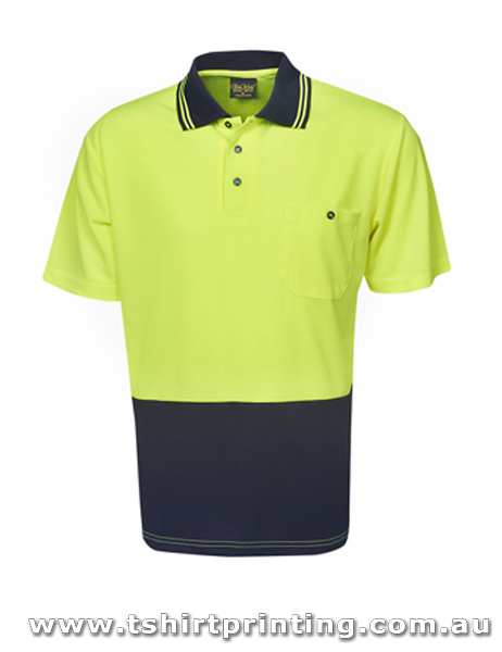 W179P Blue Whale Hi Vis Light Weight Cooldry Polo S/S