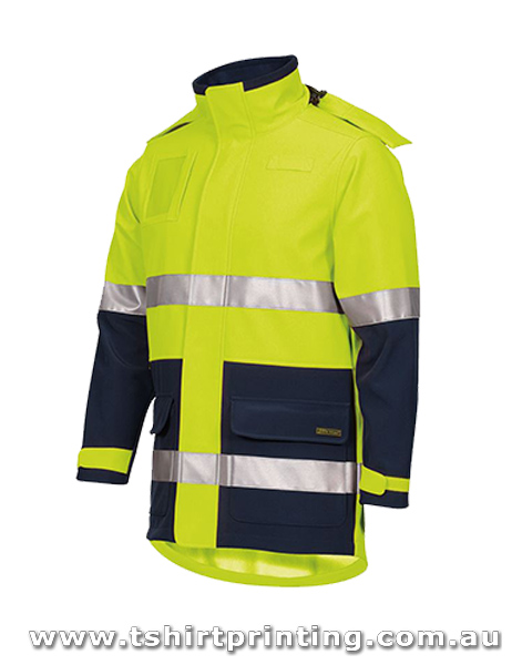 W89J Johnny Bobbin Hi Vis (D+N) Soft Shell Industry Jacket