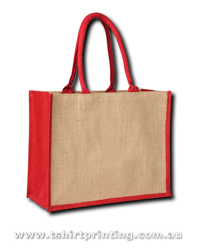 Contrast Jute Bag