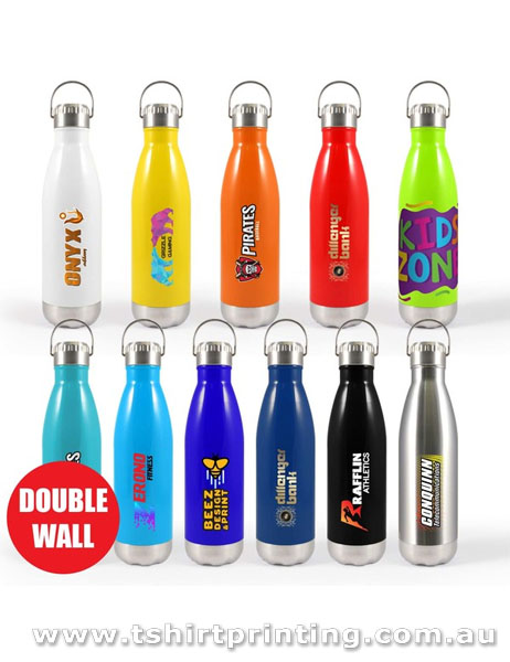 Logo Line Soda Vacuum Bottle with Hanger Lid - 500ML